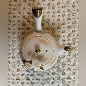 Vintage Japanese Teapot Floral With Gold Trim
